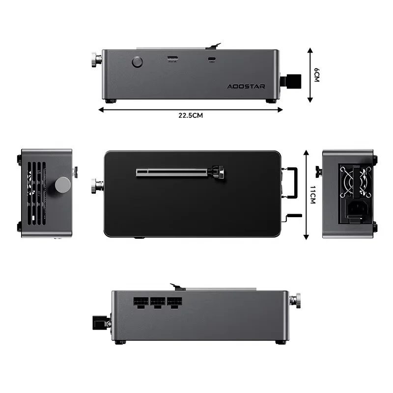 AOOSTAR AG01 AG02 – док-станци – обзор и цена Oculink Egpu Mini Pc