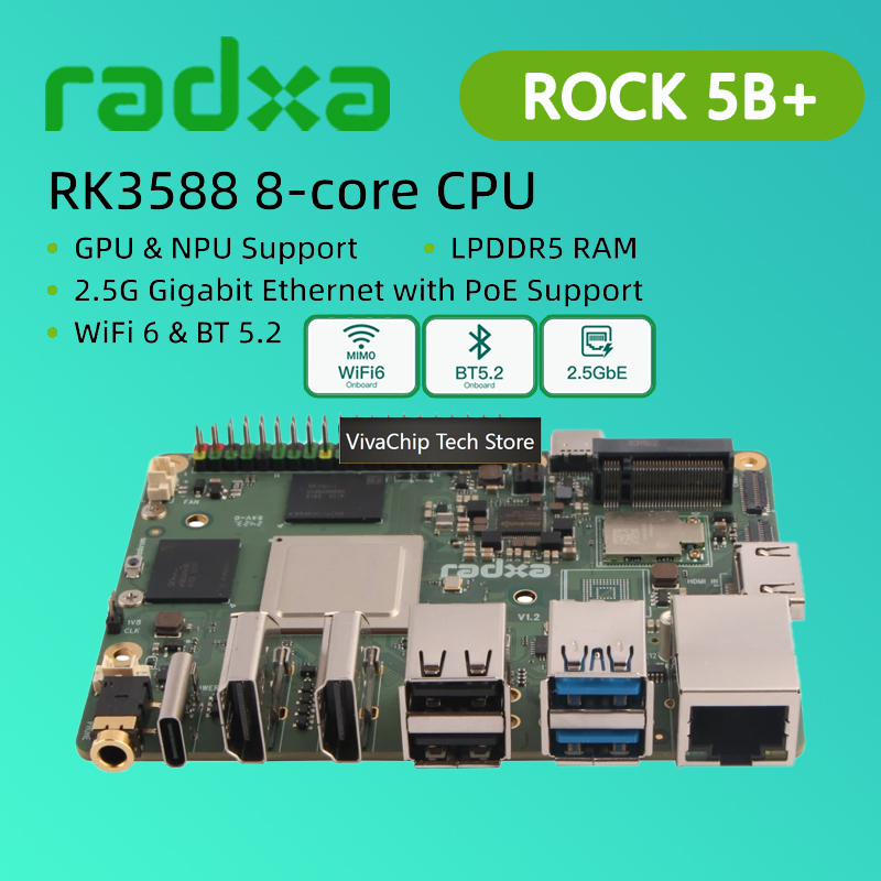 VivaChip TechRadxa ROCK 5B+ с  – обзор и цена Rockchip Rk3588 Development Board